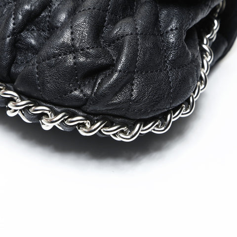 CHANEL 19th Series 2014 Luxury Chain Mini Pochette Flap Shoulder Bag black WS25479