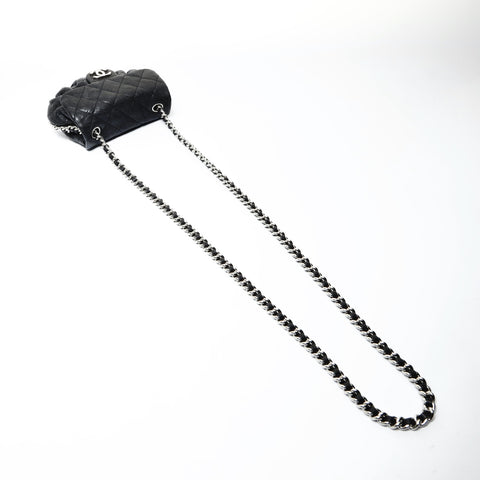 CHANEL 19th Series 2014 Luxury Chain Mini Pochette Flap Shoulder Bag black WS25479