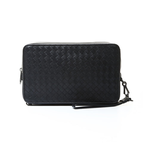 BOTTEGAVENETA INTRECCIATO travel pouch Clutch bag black WS25480