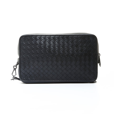 BOTTEGAVENETA INTRECCIATO travel pouch Clutch bag black WS25480
