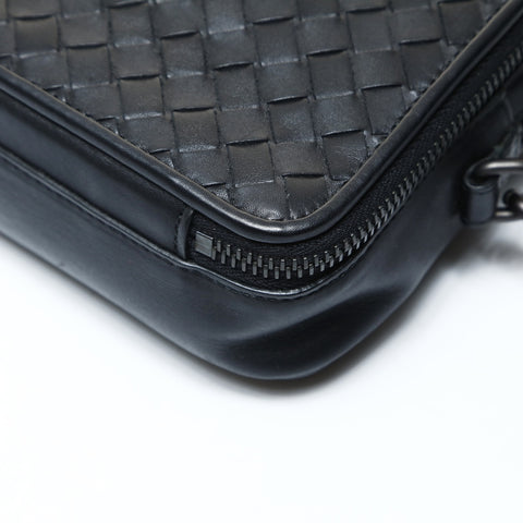 BOTTEGAVENETA INTRECCIATO travel pouch Clutch bag black WS25480