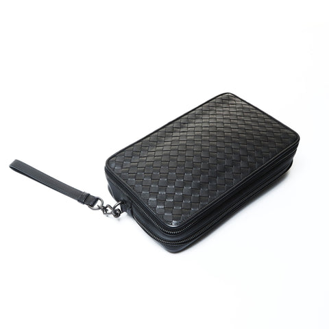 BOTTEGAVENETA INTRECCIATO travel pouch Clutch bag black WS25480