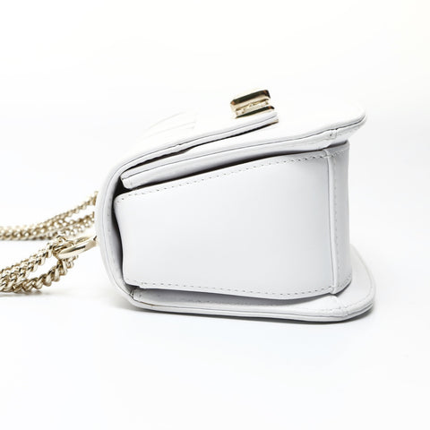 VALENTINO Small VLTN Leather Shoulder Bag white WS25481