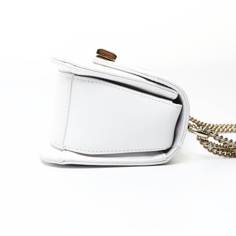 VALENTINO Small VLTN Leather Shoulder Bag white WS25481