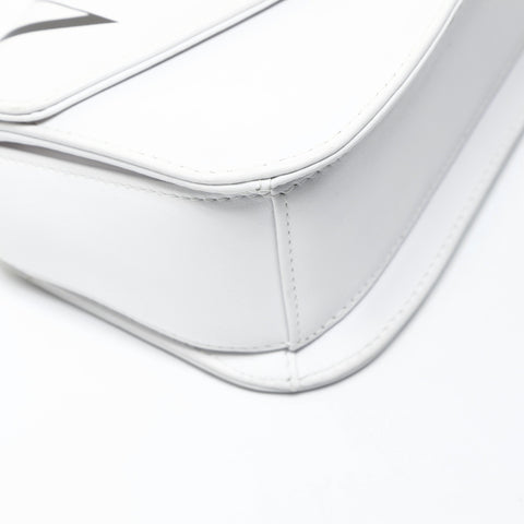 VALENTINO Small VLTN Leather Shoulder Bag white WS25481