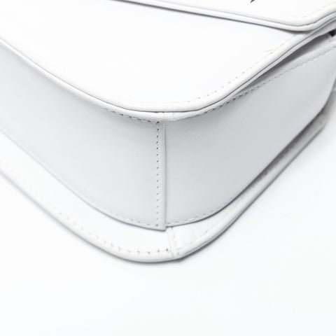 VALENTINO Small VLTN Leather Shoulder Bag white WS25481