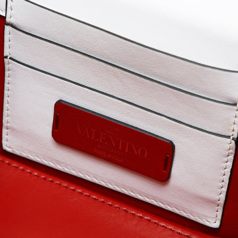 VALENTINO Small VLTN Leather Shoulder Bag white WS25481