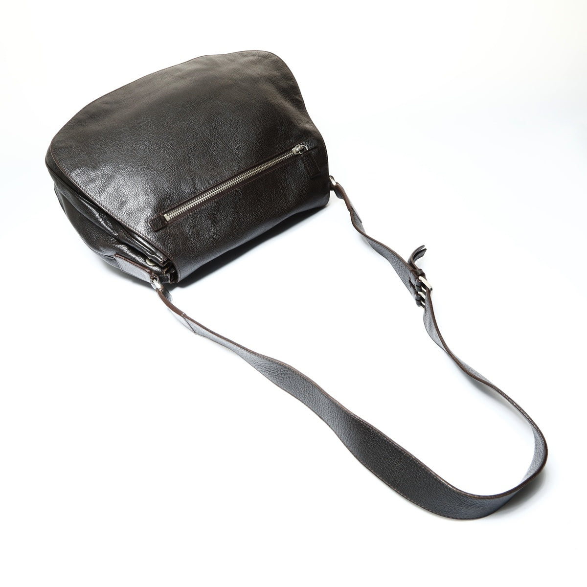 PRADA Leather flap Shoulder Bag Brown WS25484 – NUIR VINTAGE