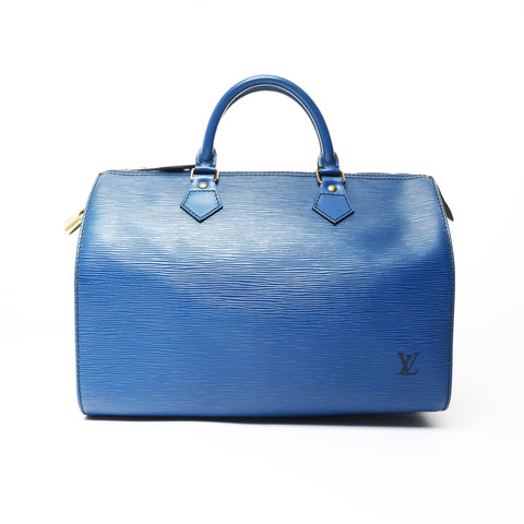 LOUIS VUITTON 1992 Epi Speedy 30 Handbag blue WS25485