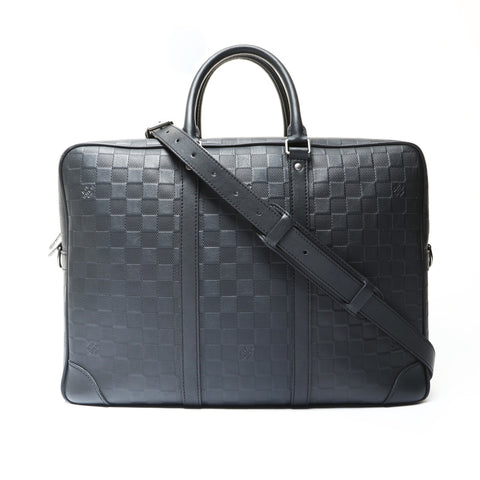 LOUIS VUITTON 2012 Damier Infini Porte Document Voyage GM Handbag black WS25486