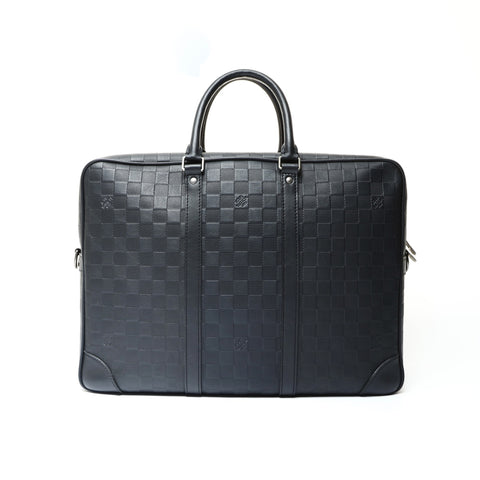 LOUIS VUITTON 2012 Damier Infini Porte Document Voyage GM Handbag black WS25486