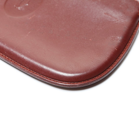 CELINE Leather Mustodo Pouch Red WS25488