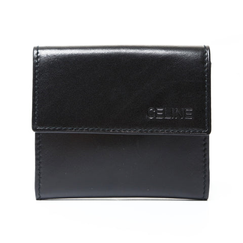 CELINE leather Coin case black WS25489