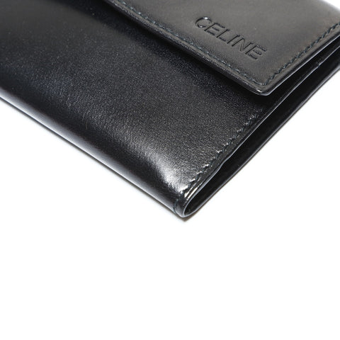 CELINE leather Coin case black WS25489