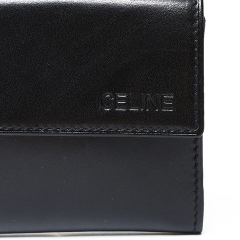 CELINE leather Coin case black WS25489