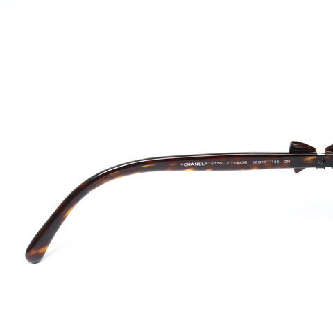 CHANEL COCO Mark Ribbon sunglasses Brown WS25491