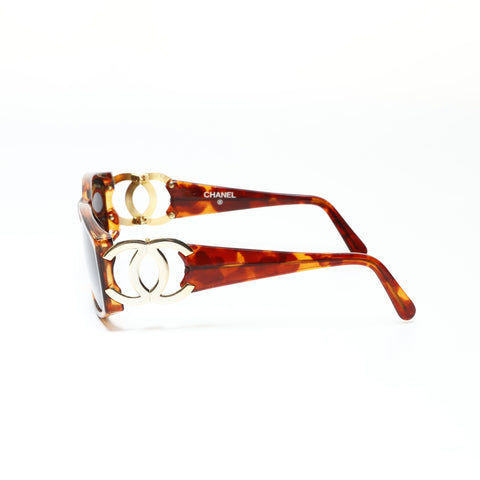 CHANEL COCO Mark sunglasses Brown WS25493