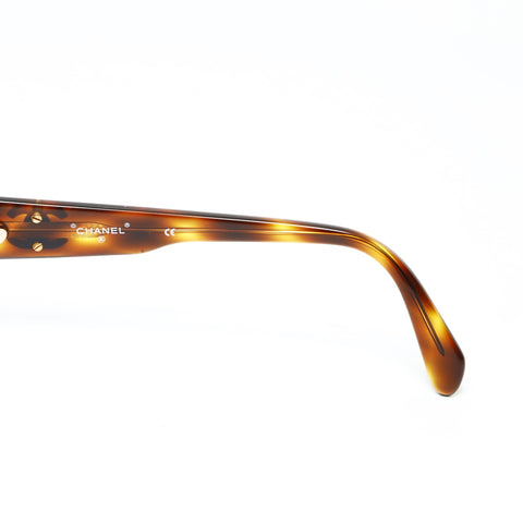 CHANEL Logo COCO Mark sunglasses Brown WS25496