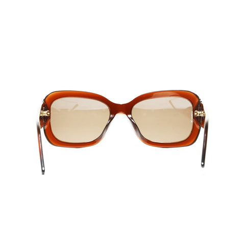 CHANEL Logo COCO Mark sunglasses Brown WS25498