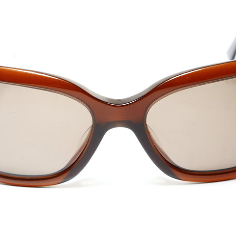 CHANEL Logo COCO Mark sunglasses Brown WS25498