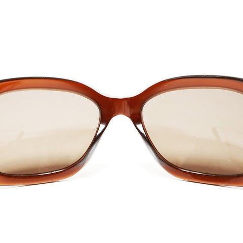 CHANEL Logo COCO Mark sunglasses Brown WS25498