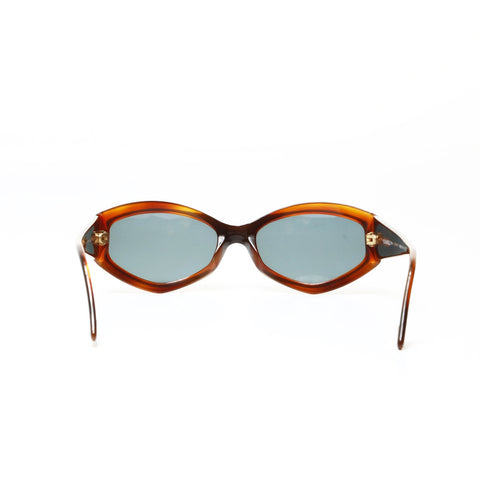 CHANEL Logo COCO Mark sunglasses Brown WS25499