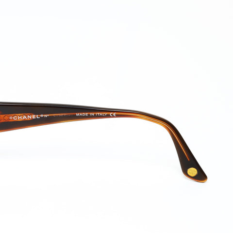 CHANEL Logo COCO Mark sunglasses Brown WS25499