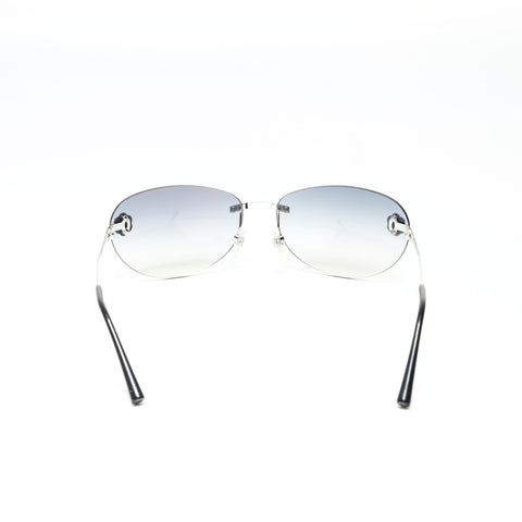 CHANEL Camellia Rimless Gradient Lenses sunglasses gray WS25500