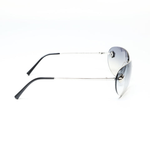 CHANEL Camellia Rimless Gradient Lenses sunglasses gray WS25500