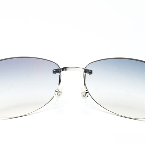 CHANEL Camellia Rimless Gradient Lenses sunglasses gray WS25500