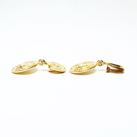 CELINE Medal Drop Earring gold WS25506