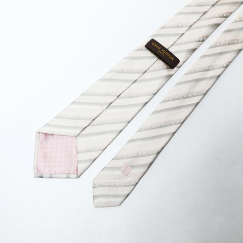 LOUIS VUITTON Cravate Monogram Club Stripe Silk Tie tie pink WS25508