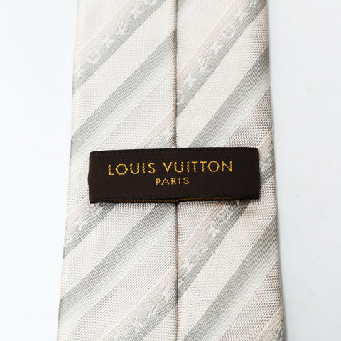 LOUIS VUITTON Cravate Monogram Club Stripe Silk Tie tie pink WS25508