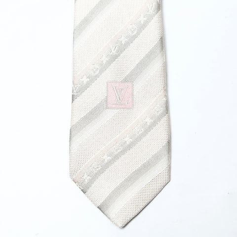 LOUIS VUITTON Cravate Monogram Club Stripe Silk Tie tie pink WS25508