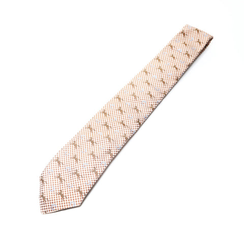 HERMES Horse Print Silk Tie tie Orange WS25509