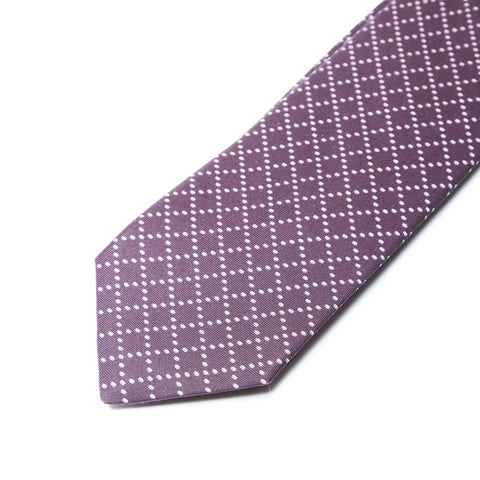 HERMES Dotted Silk Tie tie purple WS25510