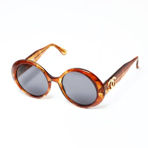 CHANEL Round Frame sunglasses Brown WS25512
