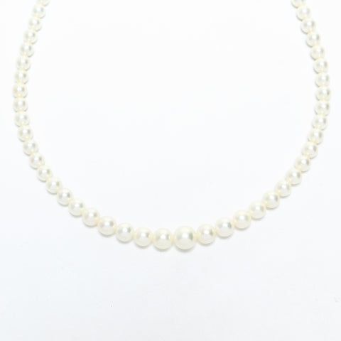 MIKIMOTO K18WG Pearl Necklace white WS25516