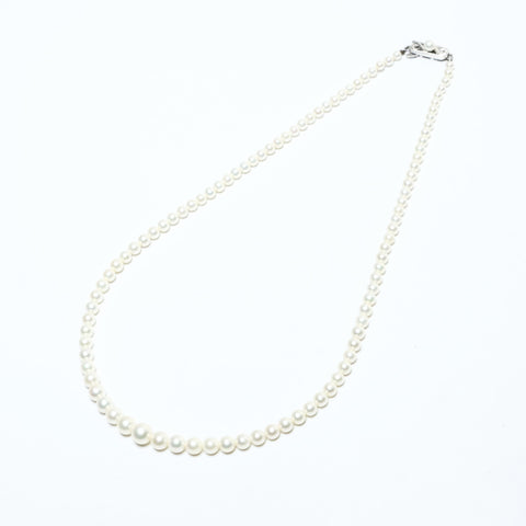 MIKIMOTO K18WG Pearl Necklace white WS25516
