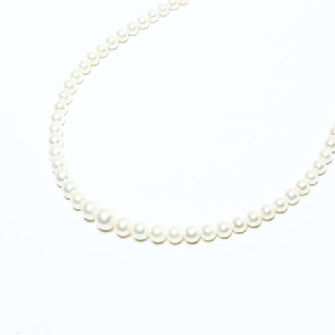MIKIMOTO K18WG Pearl Necklace white WS25516