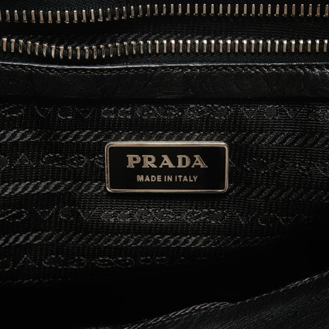 PRADA Nylon Leather Rock Shoulder Bag black WS25518