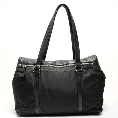 PRADA Nylon Leather Rock Shoulder Bag black WS25518