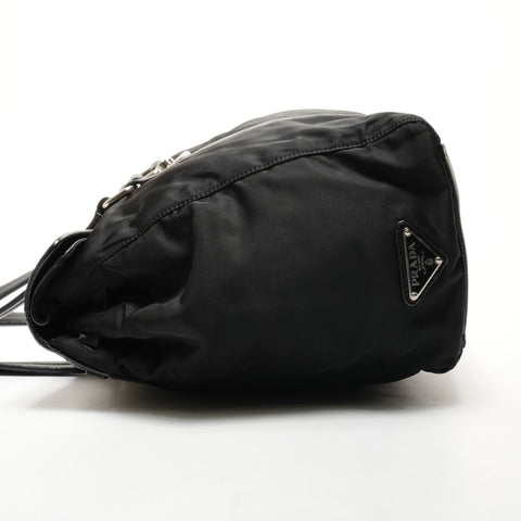 PRADA Nylon Leather Rock Shoulder Bag black WS25518