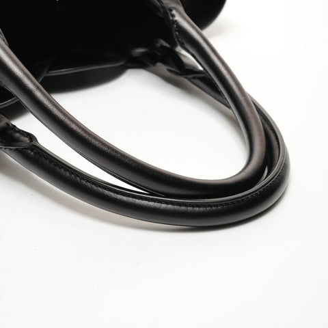 PRADA vitello intreccio INTRECCIATO braided leather Handbag black WS25519