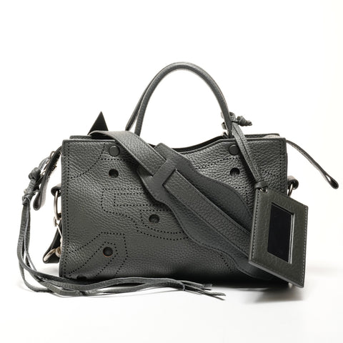 BALENCIAGA Blackout City XS 2way Shoulder Bag gray WS25520
