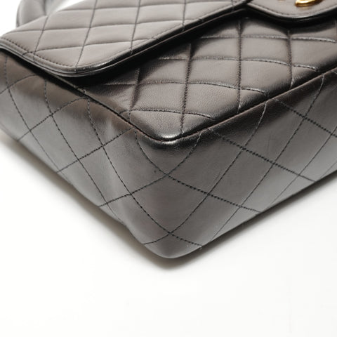 CHANEL No. 2 1991-1994 Parent-Child Bag, Parent Only, Lambskin Matelasse Top Handle Handbag black WS25522