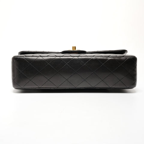 CHANEL No. 2 1991-1994 Parent-Child Bag, Parent Only, Lambskin Matelasse Top Handle Handbag black WS25522