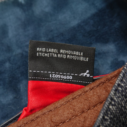 FENDI Mamma Bucket Bijou Denim Beads Shoulder Bag blue WS25523