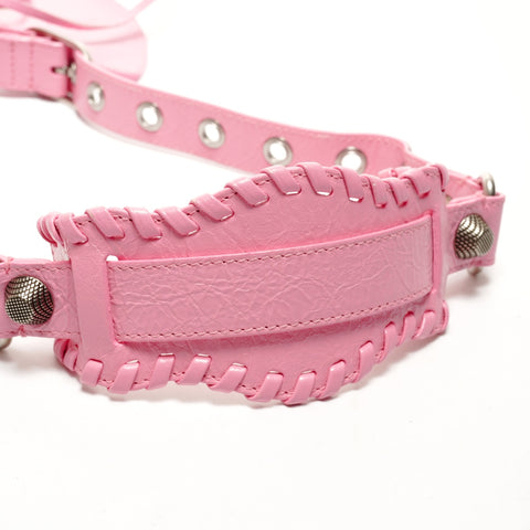 BALENCIAGA Le Cagole S Giant Leather Shoulder Bag pink WS25527