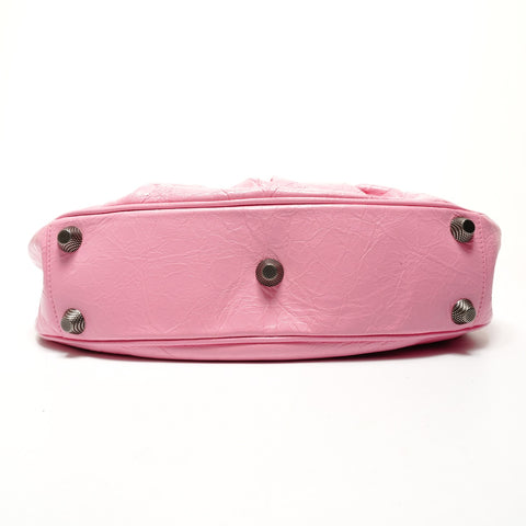 BALENCIAGA Le Cagole S Giant Leather Shoulder Bag pink WS25527